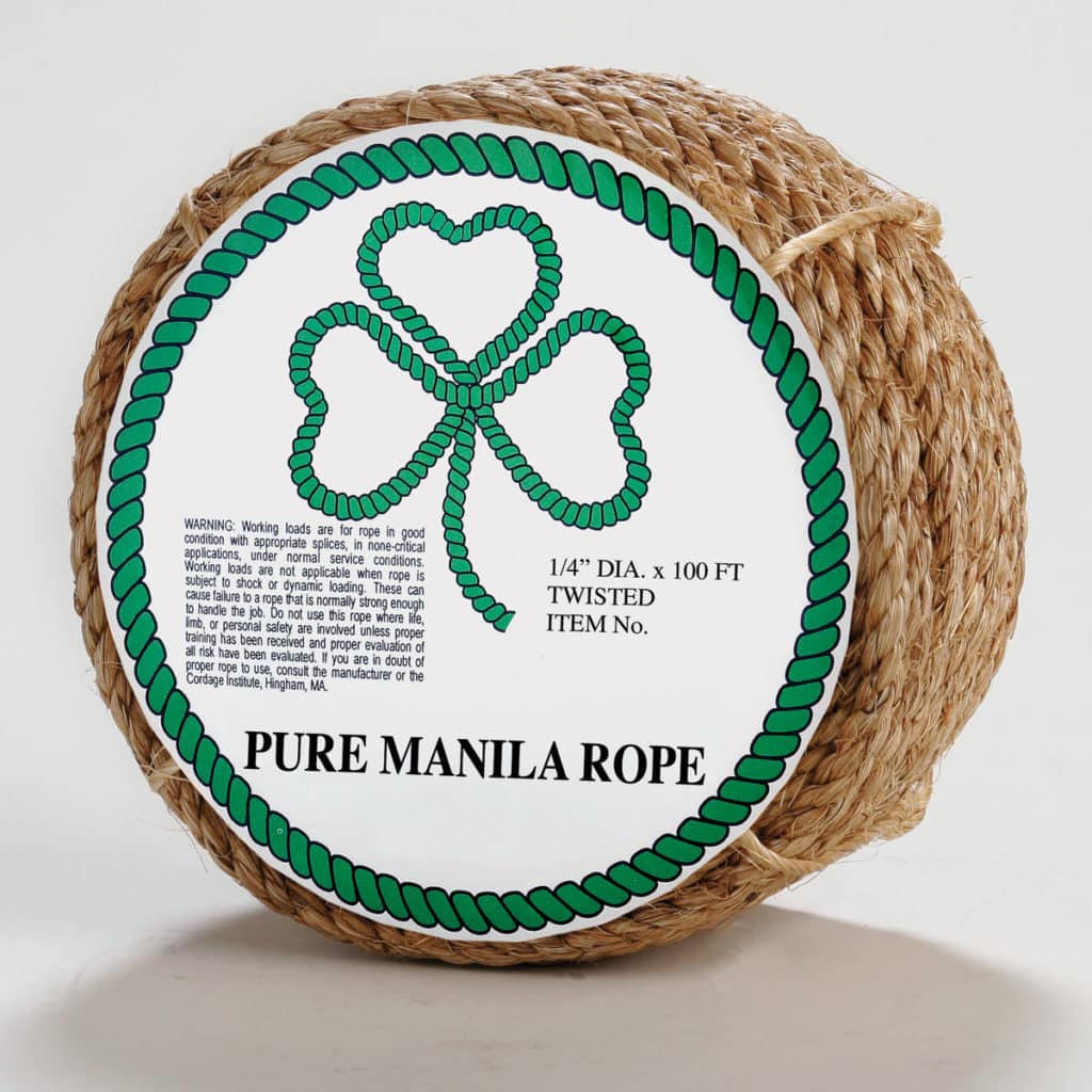3 Strand Twisted Natural Fiber Manila Rope Erin Rope Corporation