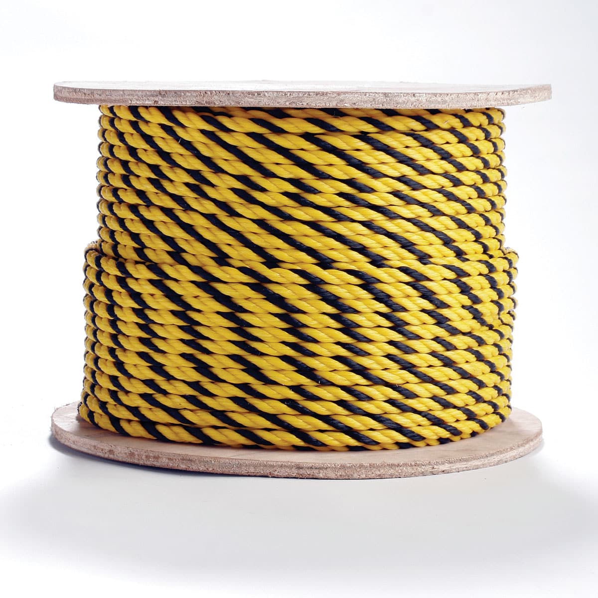 3 Strand Twisted Yellow/Yellow/Black Polypropylene Barrier Rope Erin Rope Corporation