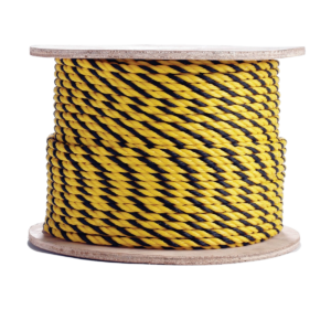 Erin Rope 3 Strand Yellow Yellow Black Polypropylene Barrier Rope