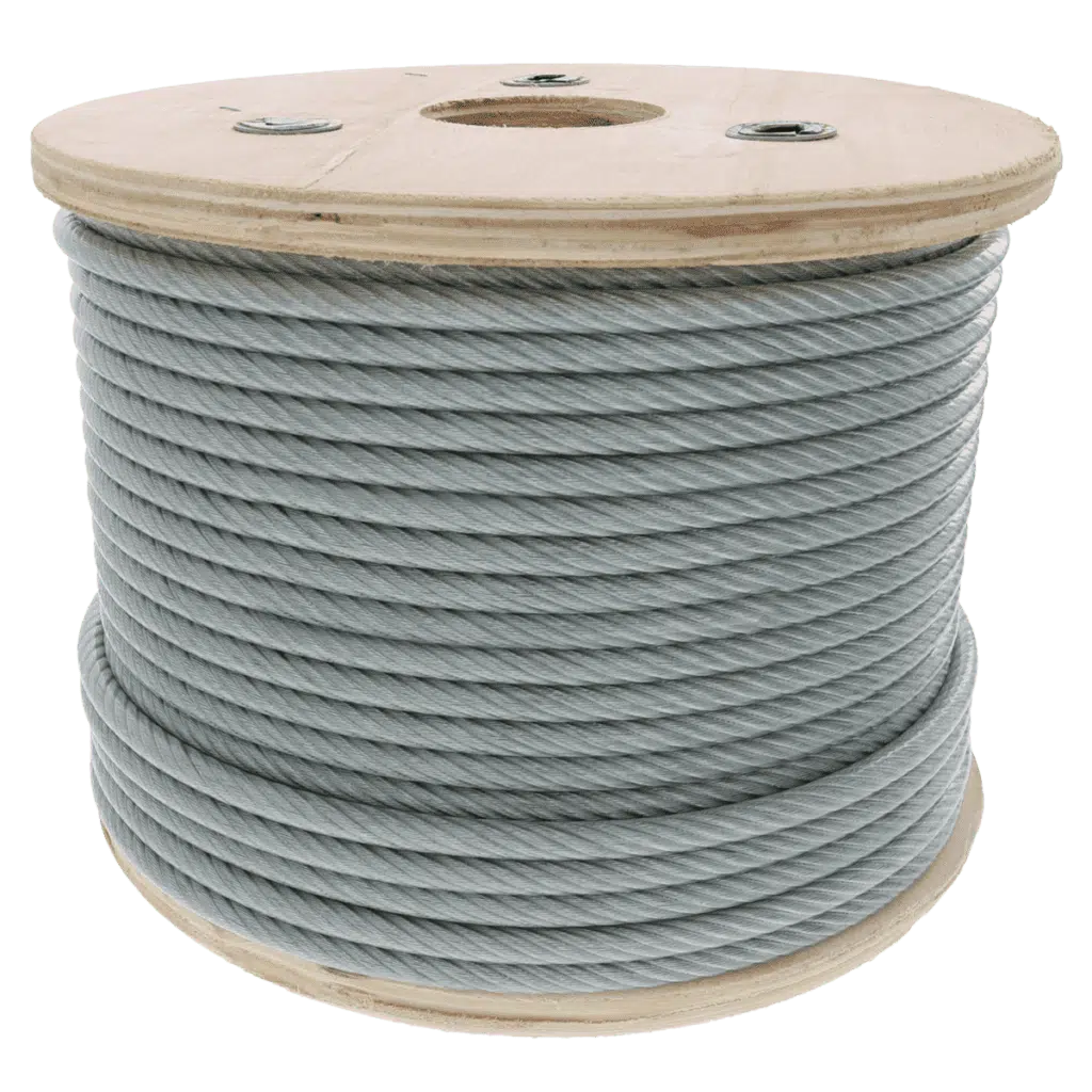 Galvanized aircraft cable spool