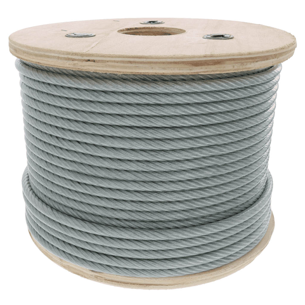 thumbnail image 2 of 3/16" Galvanized Steel Cable Kit - 10ft Aircraft Cable With Clamps And Thimbles 2 of 13