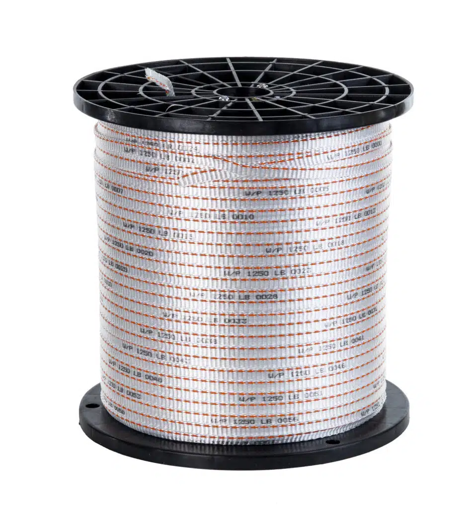 Detectable pull tape spool