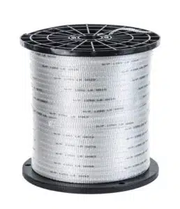 Woven polyester cable pull tape spool